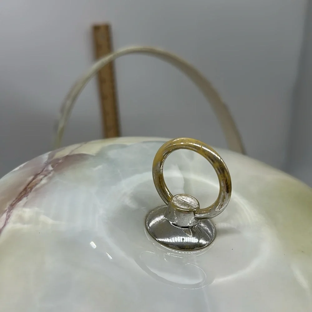 Vintage Faux Marbled Pleather Ice Bucket